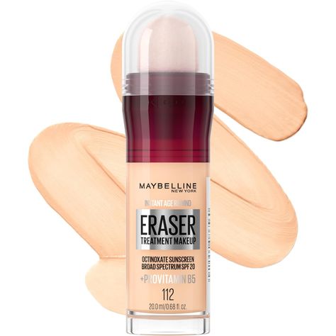 Blur Signs Of Aging In An Instant: Click to instantly blur with Maybelline’s Instant Age Rewind Eraser Treatment Foundation. This moisturizing Maybelline foundation with SPF 20 covers uneven skin tone, fine lines and wrinkles for a natural look that lasts
Natural Make Up Finish: The blurring built-in applicator erases lines while the sponge tip glides on ultra-smooth for a natural finish that won’t settle into fine lines and wrinkles. Get buildable, medium coverage with this makeup foundation Anti Aging Concealer, Maybelline Foundation, Instant Age Rewind Concealer, Age Rewind Concealer, Spf Makeup, Maybelline Instant Age Rewind, Foundation With Spf, Moisturizing Foundation, Age Rewind