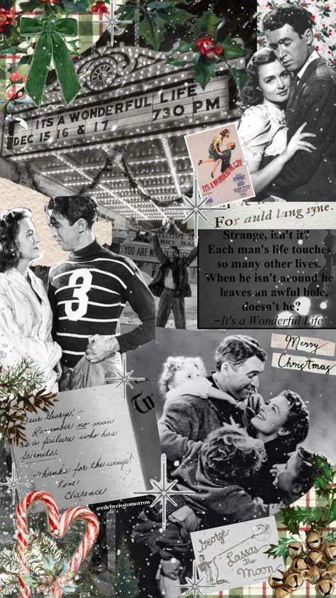 @edelweisstomorrow #itsawonderfullife #christmas #wwii #buffalogals #holiday #wallpaper #collageart #movies #jimmystuart #hotdog #december 1940s Love, Wonderful Life Movie, Christmas Phone Wallpapers, Movies Ideas, Winter Movies, It’s A Wonderful Life, Mac Wallpapers, Life Wallpaper, It's A Wonderful Life