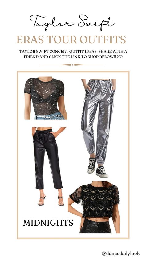 Taylor Swift Club Night Outfit, Black Eras Tour Outfit, Taylor Swift Midnights Outfit Ideas, Midnights Outfit Ideas, Midnights Taylor Swift Outfit, Club Night Outfit, Modest Mom, Eras Concert, Swift Party