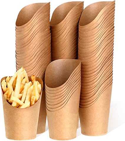 Fries Packing Design, French Fry Holder Ideas, French Fry Cups, French Fry Box Ideas, Food Packing Ideas For Business, Fries Packaging Ideas, French Fries Business, French Fry Container, Cafe Supplies