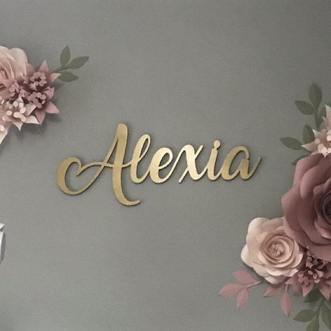 High Quality Script Name - Gold Fonts Pictured: Alexia - Amarillo Sloane - Amarillo Bianca - Magnolia Sky ⭐⭐⭐ Preview the sign you want before you buy. Visit our site for an instant preview. https://www.cutthefont.com/products/custom-script-words ⭐⭐⭐ We suggest viewing your sign before buying as, Baby Help, Gold Backdrop, Script Words, Nursery Name Sign, Wood Name Sign, Wooden Name Signs, Nursery Letters, Baby Name Signs, Wooden Names