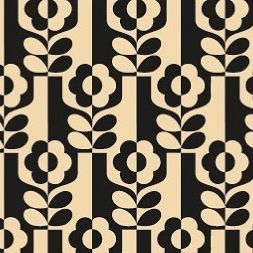 Orla Kiely Pattern, Flower Pattern Drawing, Cream Aesthetic, Black And White Theme, Floral Drawing, Traditional Motifs, Design Principles, Orla Kiely, Paint Ideas