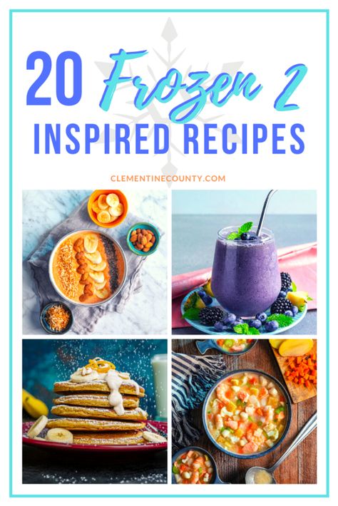 Frozen Themed Food, Disney Nights, Disney Dessert Recipes, Movie Inspired Recipes, Disney Inspired Recipes, Disney Parties, Disney Frozen Cake, Movie Night Dinner, Themed Recipes