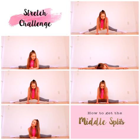 Middle Splits Stretches, Get Your Splits, Flexible Hips, Stretch Challenge, Splits Stretches, Anna Mcnulty, Middle Splits, Stretching Routine, Beginner Yoga Workout