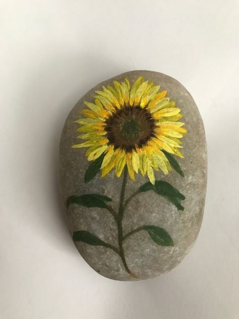 Stone Painting Ideas Easy, Nature Painted Rocks, Painting Flowers On Rocks, Stone Painting Flower, Flower Rock Painting Ideas, Flower Rock Painting, Flower Rocks, Rock Painting Flowers, Garden Rock Art