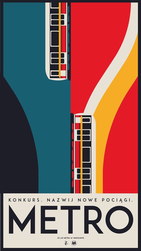 Metro Design, Mises En Page Design Graphique, Train Posters, Transportation Poster, Graphics Design Ideas, Art Deco Poster, Last Ride, Deco Poster, Bauhaus Poster