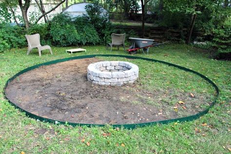 Building A Fire Pit, Gravel Patio Diy, Building A Fire, Fire Pit Essentials, Fire Pit Gallery, Work Building, How To Build A Fire Pit, Fire Pit Materials, Fire Pit Ring