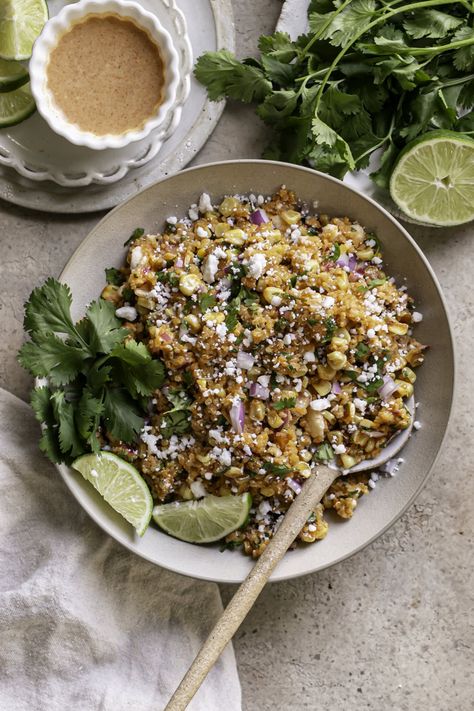 Dairy-Free Mexican Street Corn Quinoa Salad Corn Quinoa Salad, Lunch Salad Recipes, Sandwich Appetizers, Corn Quinoa, Dairy Free Dressing, Picnic Side Dishes, Mexican Quinoa, Soup Sandwich, Mexican Street Corn Salad