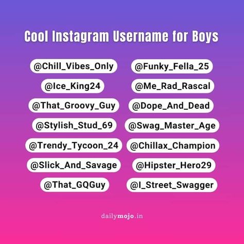 Best Instagram Username for Boys: 300+ Guy Instagram Names Best Instagram Usernames For Boys, Boy Instagram Username Ideas, Boy Usernames For Instagram, Best Insta Username, Profile Names For Instagram, Insta Names For Boys, Guy Username Ideas, Username For Boys Instagram, Aesthetic Names For Instagram Boys