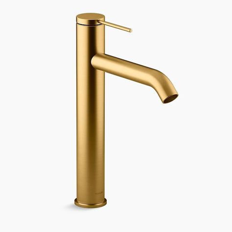 Components Tall Single-Handle Bathroom Sink Faucet with Pin Handle | K-77959-4A | KOHLER Kohler Bathroom Faucet, Kohler Bathroom, Shower And Bath, Bath Faucet, Lavatory Faucet, Brushed Bronze, Lever Handle, Modern Forms, Bathroom Sink Faucets