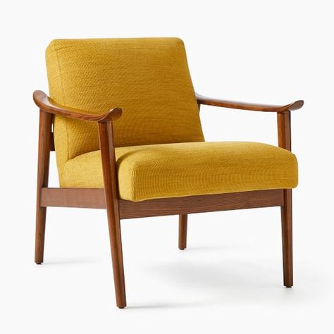 Oversized Furniture, Mid Century Modern Living, Mid Century Modern Living Room, Upholstered Chair, Mid Century Armchair, A Frame House, Plywood Furniture, Modern Cabin, Mid Century Chair