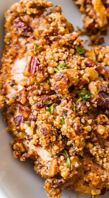 Baked Pecan Crusted Chicken Fingers Baked Pecan Crusted Chicken, Pecan Encrusted Chicken, Pecan Crusted Chicken Breast, Baking Meals, Chicken Fingers Baked, Pecan Crusted Chicken, Crusted Chicken Breast, Chicken Finger Recipes, Almond Crusted Chicken