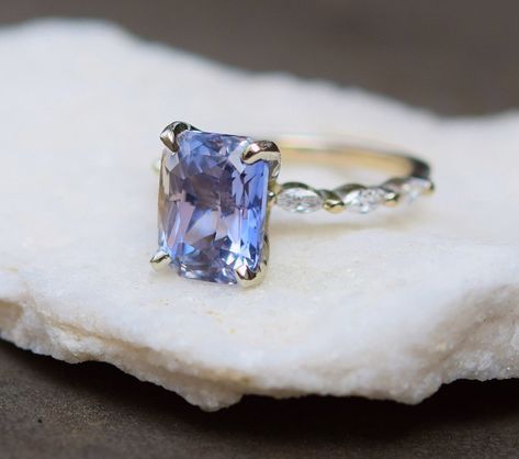 gallery photo Sapphire Emerald Cut Ring, Light Blue Sapphire Engagement Ring, Sparkly Rings, Emerald Cut Ring, Light Blue Sapphire, Blue Sapphire Engagement Ring, Cute Engagement Rings, Ring Sapphire, Diamond Engagement Wedding Ring