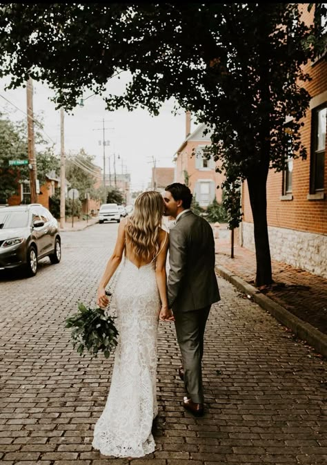 10.5.18 Our Wedding Columbus, OH   Lauren Anne Photography Urban Wedding Photoshoot, Urban Elopement Photography, Downtown Wedding Photoshoot, Urban Wedding Photos, Brick Wedding Photos, Wedding Photo Ideas City, Brick Wall Wedding Photos, Wedding City Photography, Audi Photoshoot