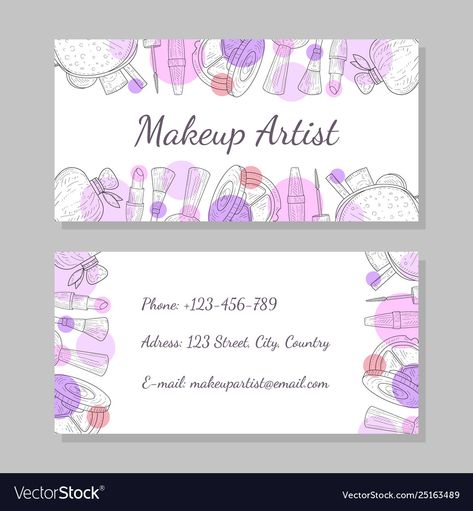 Makeup Artist Visiting Card Design, Artist Visiting Card Design, Artist Visiting Card, Makeup Artist Business Cards Design, Makeup Artist Cards, Makeup Business Cards, Artist Business Card, Visiting Card Templates, Makeup Artist Business Cards