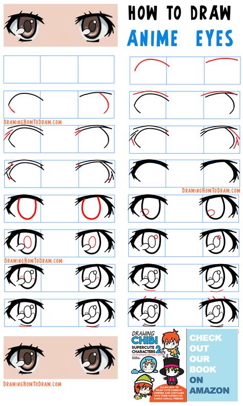 how to draw manga anime eyes step by step drawing tutorial How To Draw Manga Eyes Step By Step, Anime Eyes Tutorial Step By Step, Manga Beginner, Comic Book Eyes, Disney Tutorial, Anime Step By Step, Anime Eyes Step By Step, Learn To Draw Anime, Eyes Step By Step