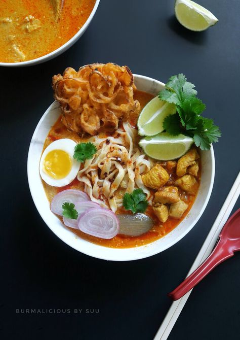 Coconut Noodle Soup, Childhood Food, Burmese Food, Crispy Shallots, Indian Cooking Recipes, Chickpea Flour, The Crossroads, The Himalayas, Noodle Soup