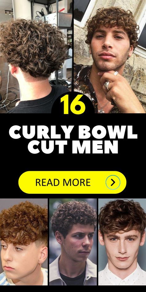 Discover the modern elegance of the curly bowl cut for men – a hairstyle that seamlessly blends curly hair with the clean lines of a bowl cut. This versatile choice offers a fresh interpretation of a classic look, whether you're seeking a Korean-inspired style, a short and sleek variation, or a longer and flowing option. Whether your hair is black, blonde, or any shade in between, the curly bowl cut empowers you to embrace your individuality and confidently redefine your appearance. Curly Bowl Cut Men, Curly Bowl Cut, Bowl Cut Men, V Shaped Haircut, Top Hairstyles For Men, Bowl Haircuts, Jewish Men, Best Barber, Curly Bangs