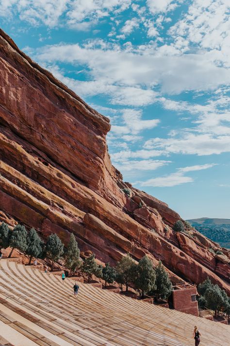 Travel Aesthetic Colorado, Rocky Mountains Colorado Aesthetic, Red Rocks Amphitheater Aesthetic, Red Rocks Amphitheater Photography, Colorado Travel Aesthetic, Red Rocks Park Colorado, Red Rock Colorado, Colorado Vision Board, Denver Colorado Photography