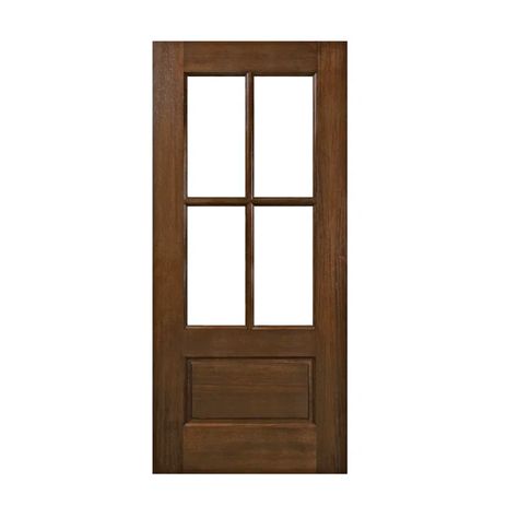 Knockety Stained Wood Slab Front Entry Door | Wayfair Brick Mold, Mahogany Door, Wood Front Entry Doors, Front Entry Door, Wood Entry Doors, Door Jamb, Mahogany Doors, Brick Molding, Door Manufacturer