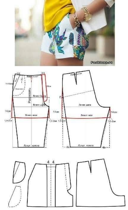 Pola Rok, Sewing Shorts, Sewing Pants, Shorts Pattern, Diy Vetement, Costura Diy, Sew Ins, Couture Mode, Fashion Sewing Pattern