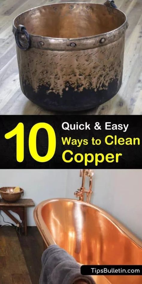 Clean Copper, Copper Cleaner, Lemon Vinegar, How To Clean Copper, Kitchen Staples, Copper Tub, Copper Utensils, Copper Diy, Diy Home Cleaning