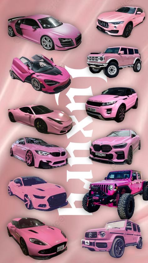 #pink #luxury #langerover #audir8 #jeepmojave #mercedesgirl Prom Car, Princess Car, Pink Motorcycle, Pink Cars, Rich Cars, Pink Luxury, Dream Cars Mercedes, Pretty Bike, Girly Car