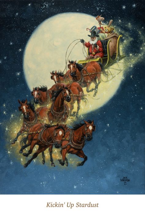 Cowboy Christmas Cards, Western Christmas Cards, Western Christmas Decorations, Jack Sorenson, Horses Christmas, Country Wallpaper, Christmas Portrait, Cowboy Santa, Santa Paintings