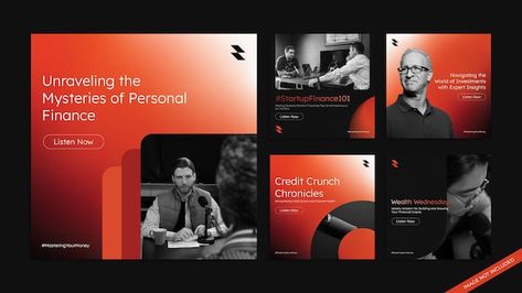 Download this Free PSD File about Orange Gradient Financial Podcast Social Media Post Template, and discover more than 145 Million Professional Graphic Resources on Freepik. #freepik #psd #financialpodcast #socialmediatemplate #podcastpromotion Podcast Social Media Template, Gradient Social Media Post, Minimal Social Media Design, Minimal Social Media Post, Dark Gradient Background, Gradient Social Media, Podcast Social Media, Dark Gradient, B2b Social Media