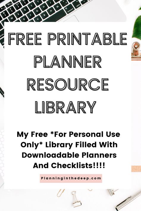 Free Printable Planner Inserts To Get Your Life Organized! — Planning In The Deep Free 2024 Printable Planner, A5 Free Planner Printables, Free Planner Printables 2024, Planner Inserts Printable Free, A6 Planner Inserts Free Printables, Homework Planner Printable, Pocket Planner Inserts, 2024 Planning, Free Planner Inserts