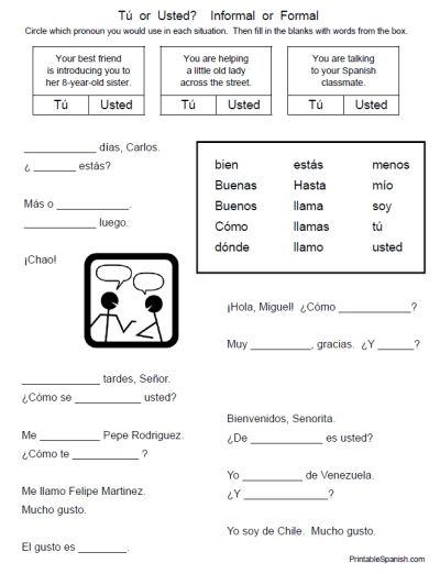 Beginner Spanish Worksheets, Beginner Spanish Lessons, Spanish Conversation, Spanish Basics, Spanish Lessons For Kids, Spanish Worksheets, High School Spanish, Spanish Verbs, Spanish Phrases