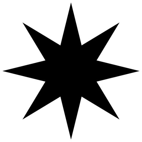 File:8-Point-Star black.svg - Wikimedia Commons 8 Pointed Star Tattoo, Icon For Website, 8 Pointed Star, Star Tattoo Meaning, 8 Point Star, Eight Pointed Star, Star Icon, Chaos Magic, Info Graphics