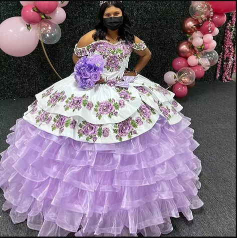 Purple Mexican Quinceanera Dresses, Purple Charro Quinceanera Dresses, Charro Quinceanera Dresses Purple, Quinceanera Dresses Mexican Charra Purple, Purple Flower Quinceanera Dresses, Charro Purple Dress, Light Purple Charro Quinceanera Dresses, Lilac Charro Quinceanera Dresses, Charo Quinceanera Dresses