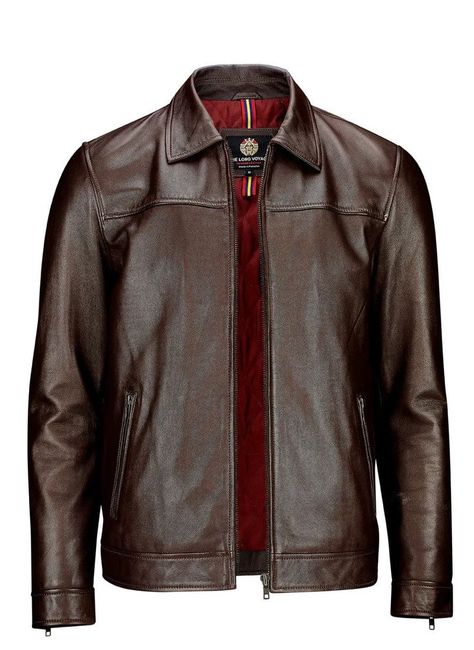 Should I go for this bomber leather jacket? Would it go with my yellow skirt? Which accessories would go with this leather jacket? And many other questions come to a women’s mind when she is shopping. Read More Brown Leather Jacket Men, Stylish Leather Jacket, Winter Leather Jackets, Classic Leather Jacket, My Yellow, Mens Business, Mens Fashion Smart, Trendy Jackets, Yellow Skirt