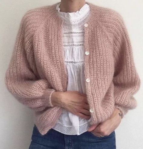 Stil Boho, Mohair Cardigan, Cotton Pullover, Knit Sweatshirt, Knitting Inspiration, Hippie Style, Free Knitting, Body Fit, Cardigan Sweater