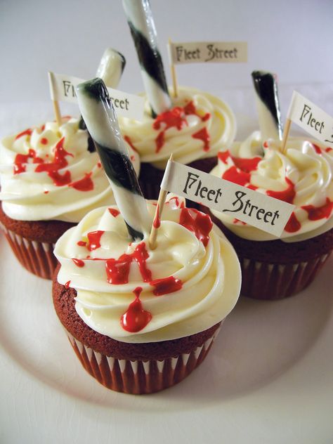 Sweeney Todd Themed Food, Sweeney Todd Decorations, Halloween Sweet 16, Tim Burton Party, Musical Party, Broadway Party, Mrs Lovett, Paranormal Stories, 16 Candles