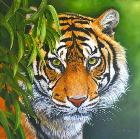 Tiger Artwork, Hidden Art, Tiger Painting, Tiger Pictures, Lion Painting, Big Cats Art, Mosaic Pictures, Tiger Art, A Tiger