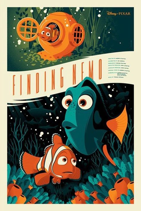 Finding Nemo Costume, Tom Whalen, Glen Keane, Disney Finding Nemo, Spiderman Drawing, Thrift Store Decor, Attack On Titan Aesthetic, Retro Graphic Design, Disney Books