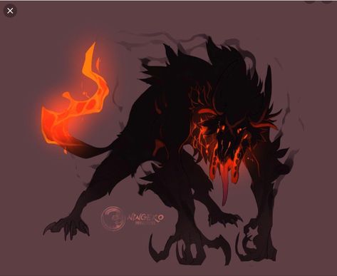 Wolf Monster Concept Art, Demon Form Concept Art, Fantasy Demon Art, Demonic Wolf, Wolf Concept, Wolf Demon, Wolf Monster, Demon Dragon, Pet Anime