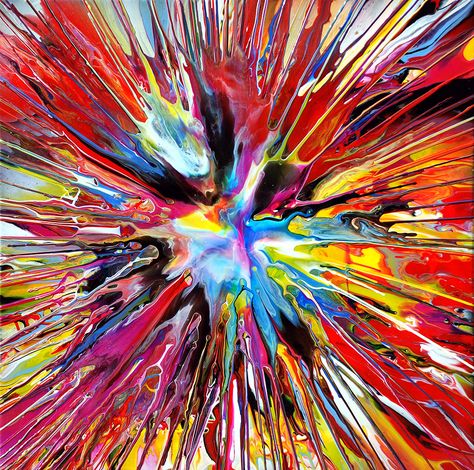 Spin Painting 9, Acrylic on Canvas, 61cm x 61cm (24x24 inches), 2009. Visit my website to see more or buy at www.markchadwick.co.uk Oh Wonder, Spin Painting, Rise Art, Spin Art, Damien Hirst, Uk Artist, Fluid Painting, Music Blog, Indie Music