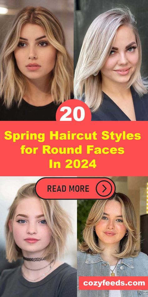 In 2024, spring brings a breath of fresh air to hairstyling, especially for those with round faces. Embracing the changing seasons, the haircut trends for round faces focus on enhancing facial features and creating a harmonious balance. Fine Hair Hairstyles For Round Faces, Women Haircut Round Face, Fine Hair Hairstyles Round Face, Haircuts For Girls With Round Faces, Hair Cuts For Full Face Shape, Haircut For Thick Hair And Round Face, Haircut For Thick Hair Round Face, Haircut With Round Face, Trending Hairstyles Round Face