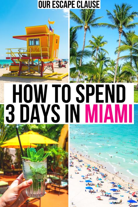 Here's how to make the most of a few days in Miami! 3 days in miami florida | 3 day miami itinerary | miami travel guide | best things to do in miami fl | best places to visit in miami florida | miami vacation spots | vacation miami florida guide | miami south beach | miami in 3 days | miami weekend getaway | 3 day weekend in miami fl | miami things to do in | what to do in miami florida | miami beach guide | miami itinerary 3 days | planning a trip to miami | miami travel tips | travel miami Miami Trip Itinerary, Visiting Miami, Miami Itinerary, What To Do In Miami, Vacation Miami, Traveling Usa, Florida Vibes, Florida Trips, Weekend In Miami