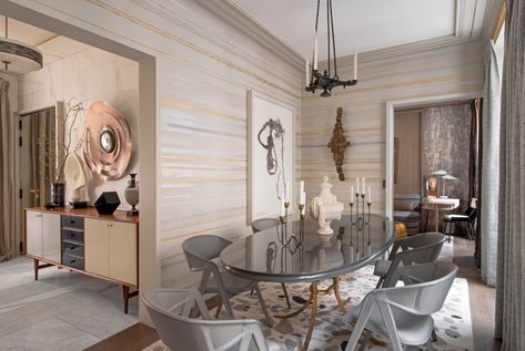 Chic Parisian Apartment, Jean Louis Deniot, Eclectic Chic, Parisian Apartment, Paris Design, Top Interior Designers, Blow Your Mind, Modern Dining Room, Elle Decor