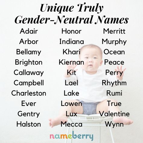 Truly gender-neutral baby names are used for girls and boys in equal numbers. These are some of our favorite unique names that qualify. Click through for more! #babynames #unisexnames #genderneutralnames #genderneutral Unique Nonbinary Names, Naming Characters, Gender Neutral Baby Names, Neutral Baby Names, Unique Unisex Names, Writing Names, Old Fashioned Names, Unisex Baby Names