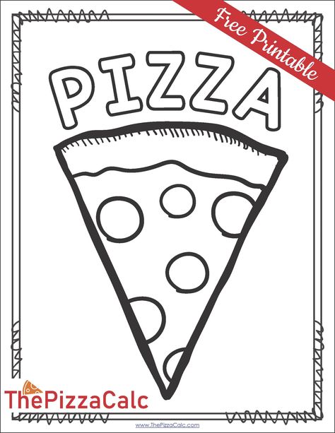 Pizza Invitations Free Printable, Pizza Slice Template Free Printable, Free Pizza Printables, Pizza Coloring Page Free Printable, Pizza Template Free Printable, Pizza Crafts For Toddlers, Preschool Pizza Activities, Pizza Day Activities For Kids, Pizza Crafts For Preschool