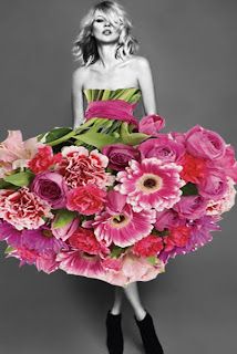 Bouquet Dress, Fashion Collage, Floral Fashion, Flower Dress, Arte Floral, Photography Women, Flower Fashion, Beautiful Photography, Flower Dresses