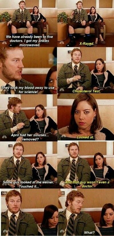 And that guy wasn't even a doctor Andy And April, Parks And Recs, Funny Couple Pictures, Collateral Beauty, Parks And Rec, Parks N Rec, Funny Couples, E Card, Parks And Recreation