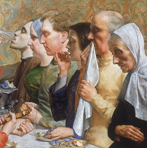 Detail from Isabella by John Everett Millais,1848-9 Everett Millais, Pre Raphaelite Paintings, Gabriel Rossetti, Pre Raphaelite Brotherhood, Fra Angelico, Christmas Canvas Art, John Everett Millais, Walker Art, Gallery Website