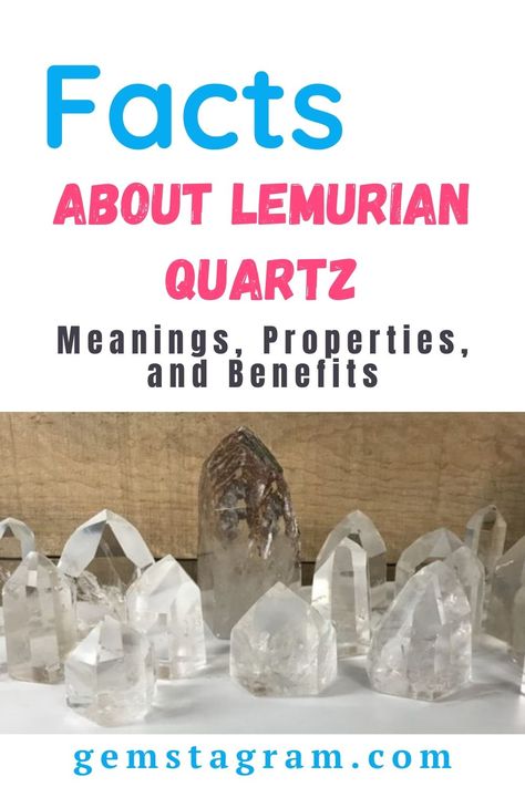 Lemurian Crystal Meaning, Lemurian Quartz Meaning, Lemurian Quartz, Quartz Properties, Lemurian Crystal, Spiritual Crystals, Abc Order, Gemstone Meanings, Crystal Healing Stones