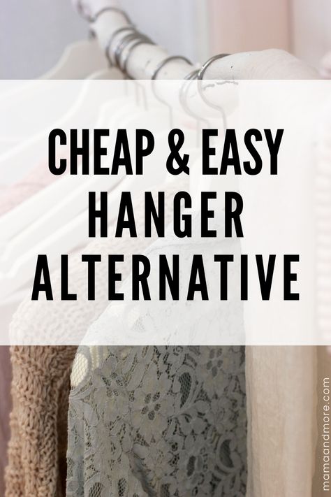 Isn't it so annoying to hang your coat up  every time you walk through your door? Use this cheap and easy hanger alternative instead! Alternative Closet Ideas Hanging Clothes, Hanger Alternatives, Hanging Multiple Clothes On One Hanger, Diy Space Saving Hangers, Hanger Storage Ideas Diy, Diy Clothes Hanger Ideas, How To Store Hangers, Used Clothes Hanging Ideas, Diy Hanger Storage